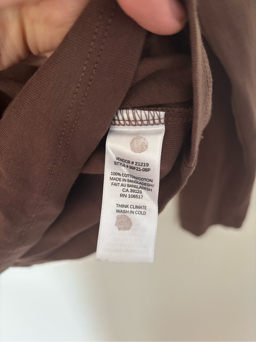 Northern Reflections Brown Petite Longsleeve Shirt Size Small 100% cotton - Picture 3 of 3